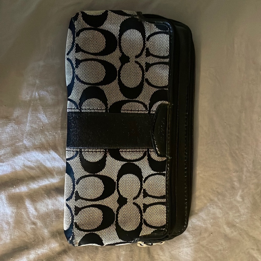 Coach black wristlet / small purse